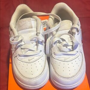 Nike Kids White Leather Sneakers